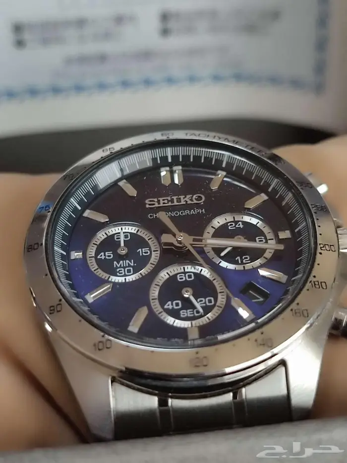 سايكو كرونوجراف Seiko Chronograph QZ Blue dial 8T63-00D0 17