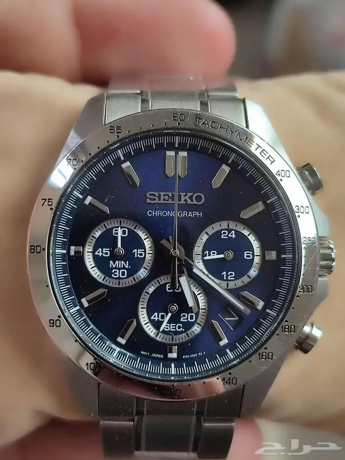 سايكو كرونوجراف Seiko Chronograph QZ Blue dial 8T63-00D0 8