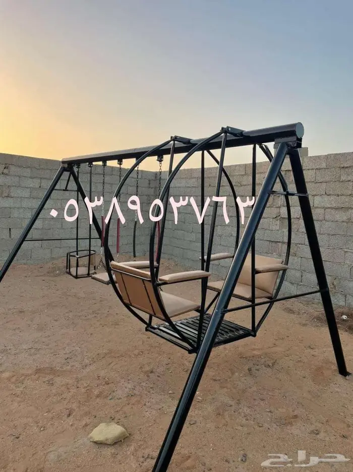 أفخم المراجيح والجلسات الحديدية والانجيلة 0