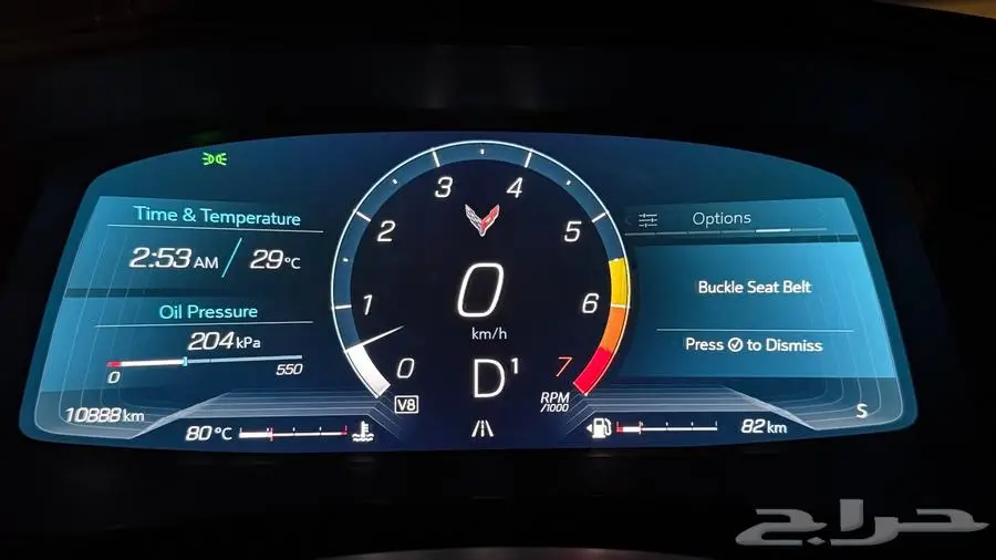 كورفيت C8 ستنغراي كشف Corvette C8 Stingray أحمر 2023م 15