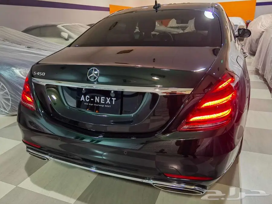 Mercedes Benz S450 2018 مميز اللون الزيتي كالجديد 2