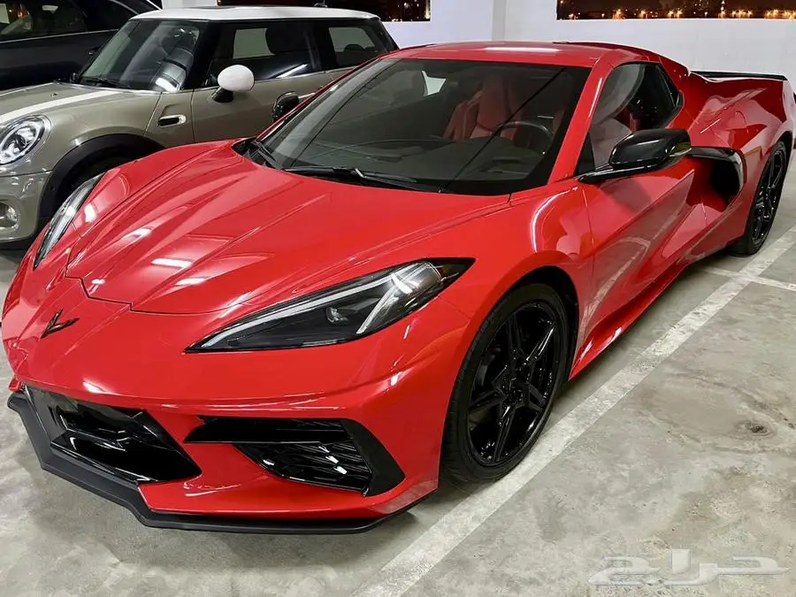 كورفيت C8 ستنغراي كشف Corvette C8 Stingray أحمر 2023م 2