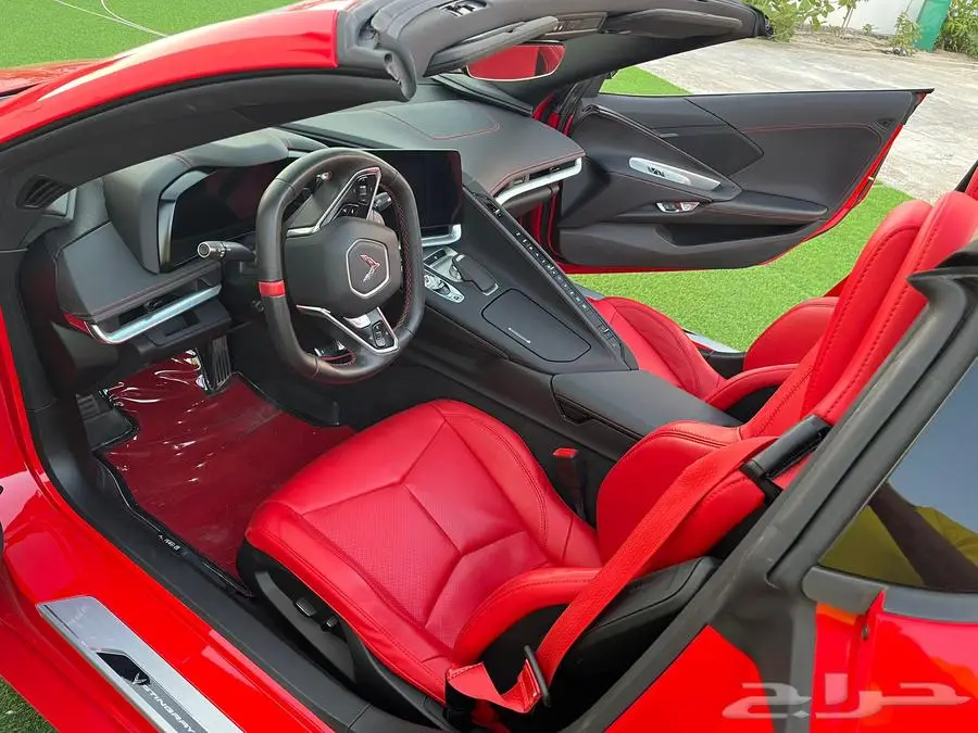 كورفيت C8 ستنغراي كشف Corvette C8 Stingray أحمر 2023م 13
