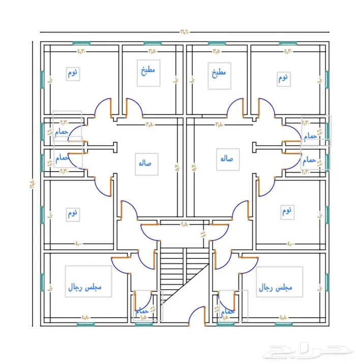 للبيع عمارة دور شقتين صبياء مخطط نخلان 0