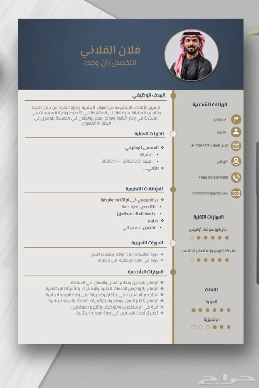 سيرة ذاتية احترافية بنظام ATS 0