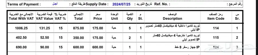 7 كاميرات مع جهاز IP 0
