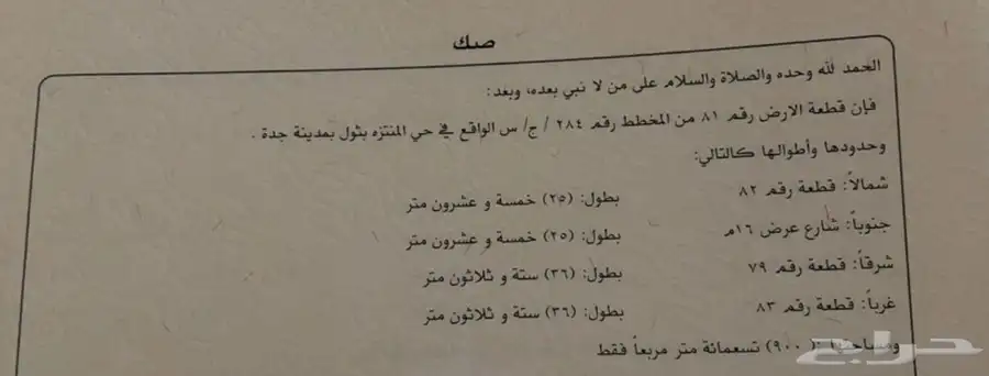 ارض للبيع ثول منتزه الحضاري مساحه 900 قرب مدخل ثول 1