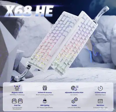 كيبورد اتاك شارك 68x he ا Attack Shark 68HE Keyboard 1