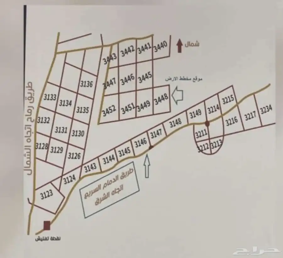 اراضي للبيع مخططات شرق الرياض مفرق رماح وطريق الدمام 1