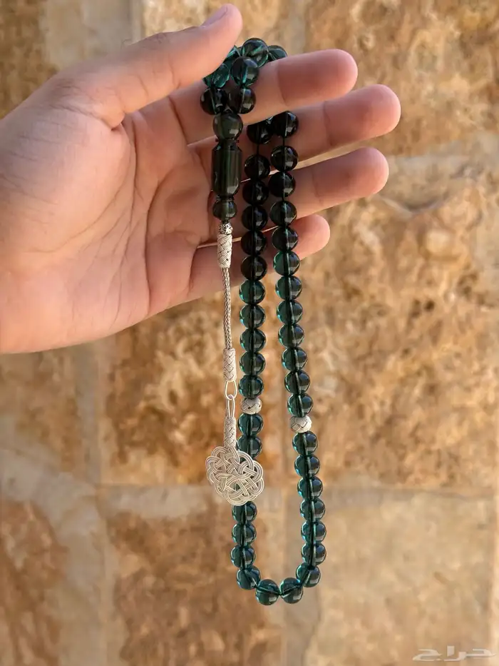 مسابيح زعفران بطربزونه وفواصل نحاس 3