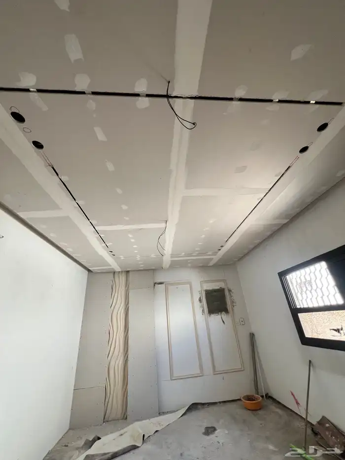 تصميم ديكورات جبسن بورد غرفه نوم و غرفة طعام قواطع جبسن بور 1