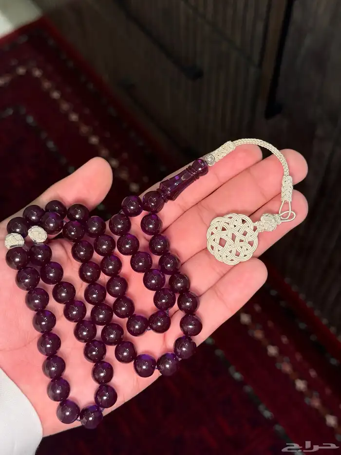 مسابيح زعفران بطربزونه وفواصل نحاس 0