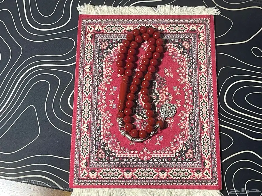 سبحة احمر غامق 1