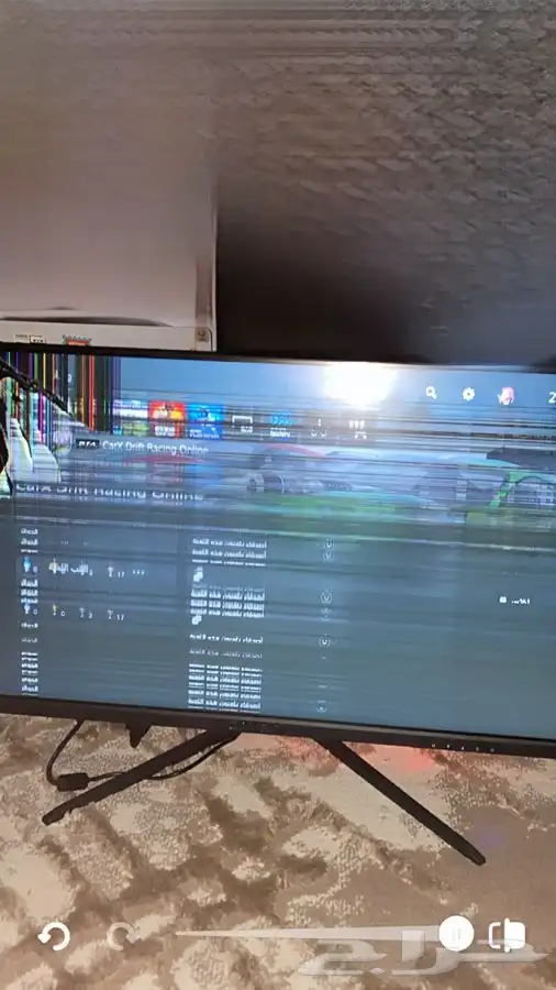 شاشة قيمنق فيه كسر يتعدل في محل ا شاشة 0