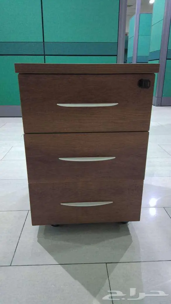 طقم مكتب عمل كامل (مكتب   طاولة أمامية   أدراج متحركة) 3