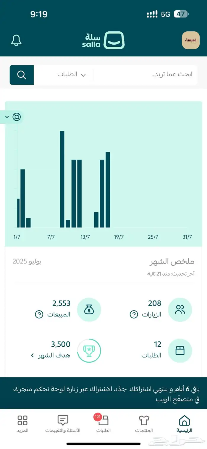 تجهيز متجرك في سلة من الالف للياء 0