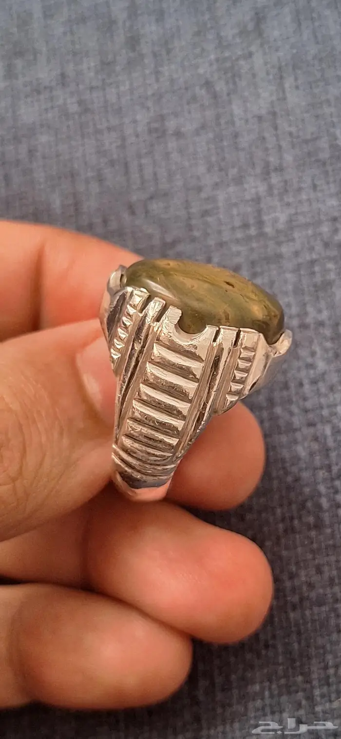 خاتم فضه فاخر عقيق 1