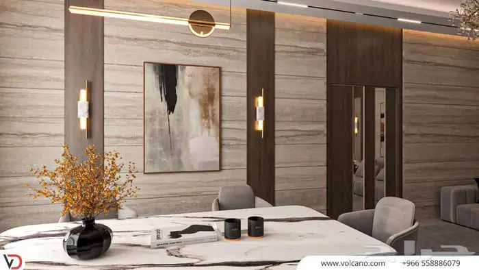تصميم مميز لطاولة طعام داخل فيلا مميزة 2