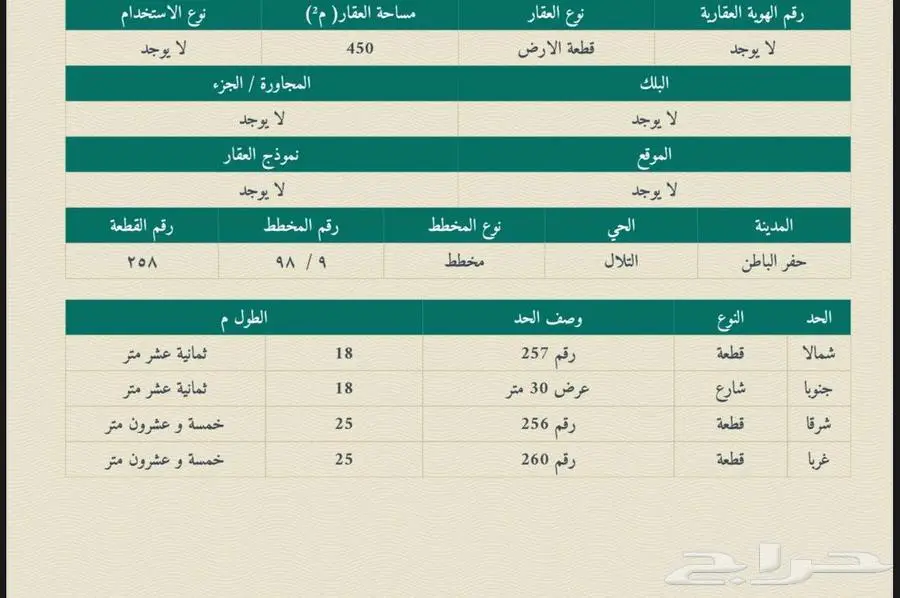 ارض تجارية شارع الملك خالد حي التلال 0