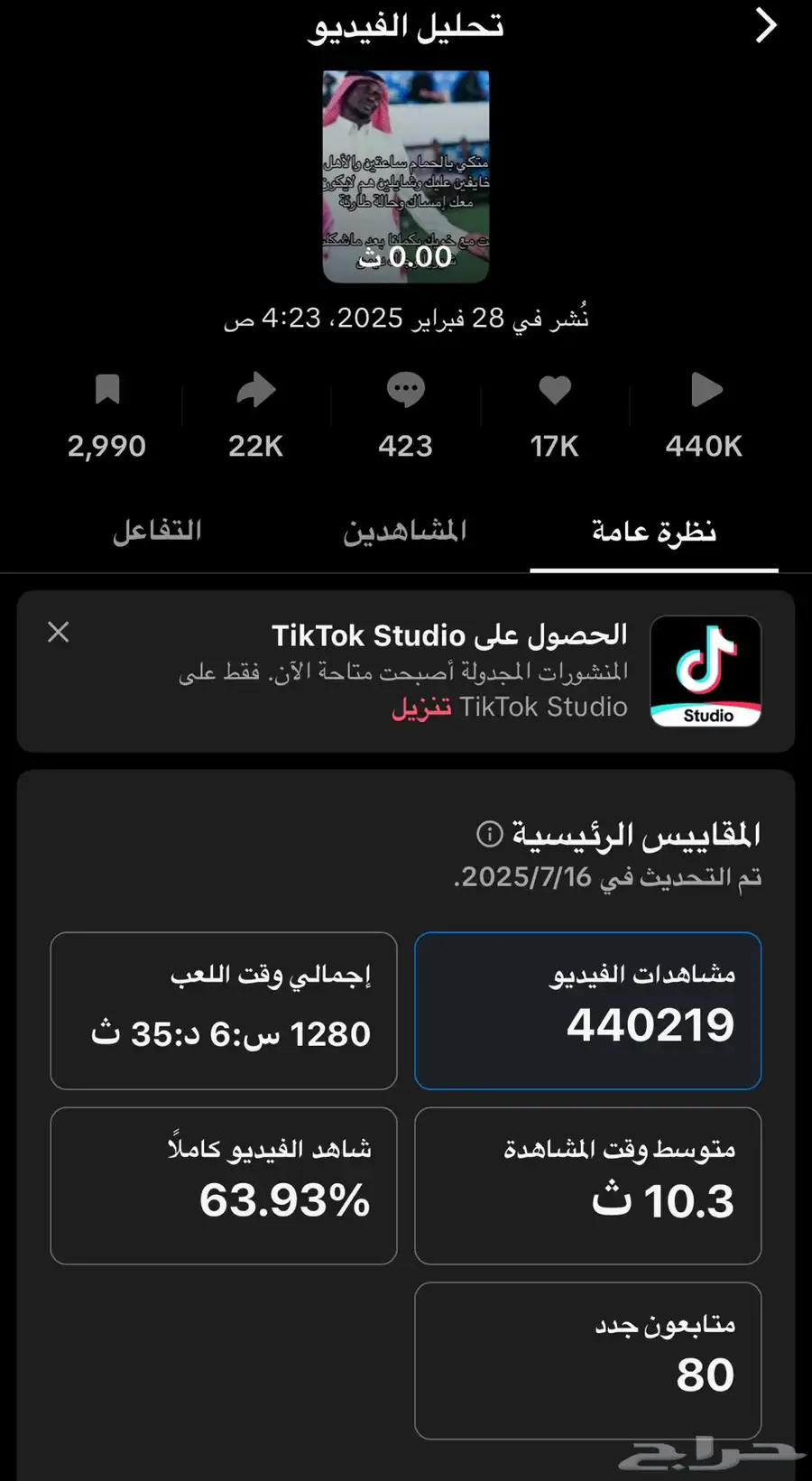 عندي حساب تيك توك فيه 2800 ودعمه قوي 1