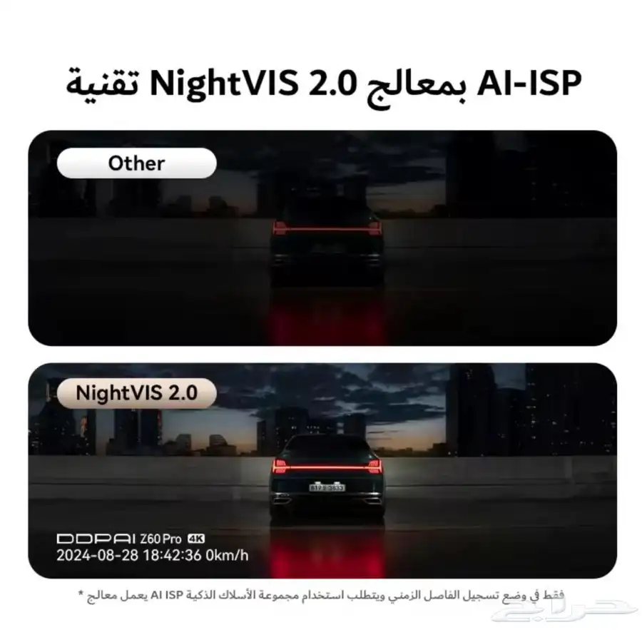 داش كام دي دي باي DDPAI-Z60pro 4K أمامية داخلية خلفية 4