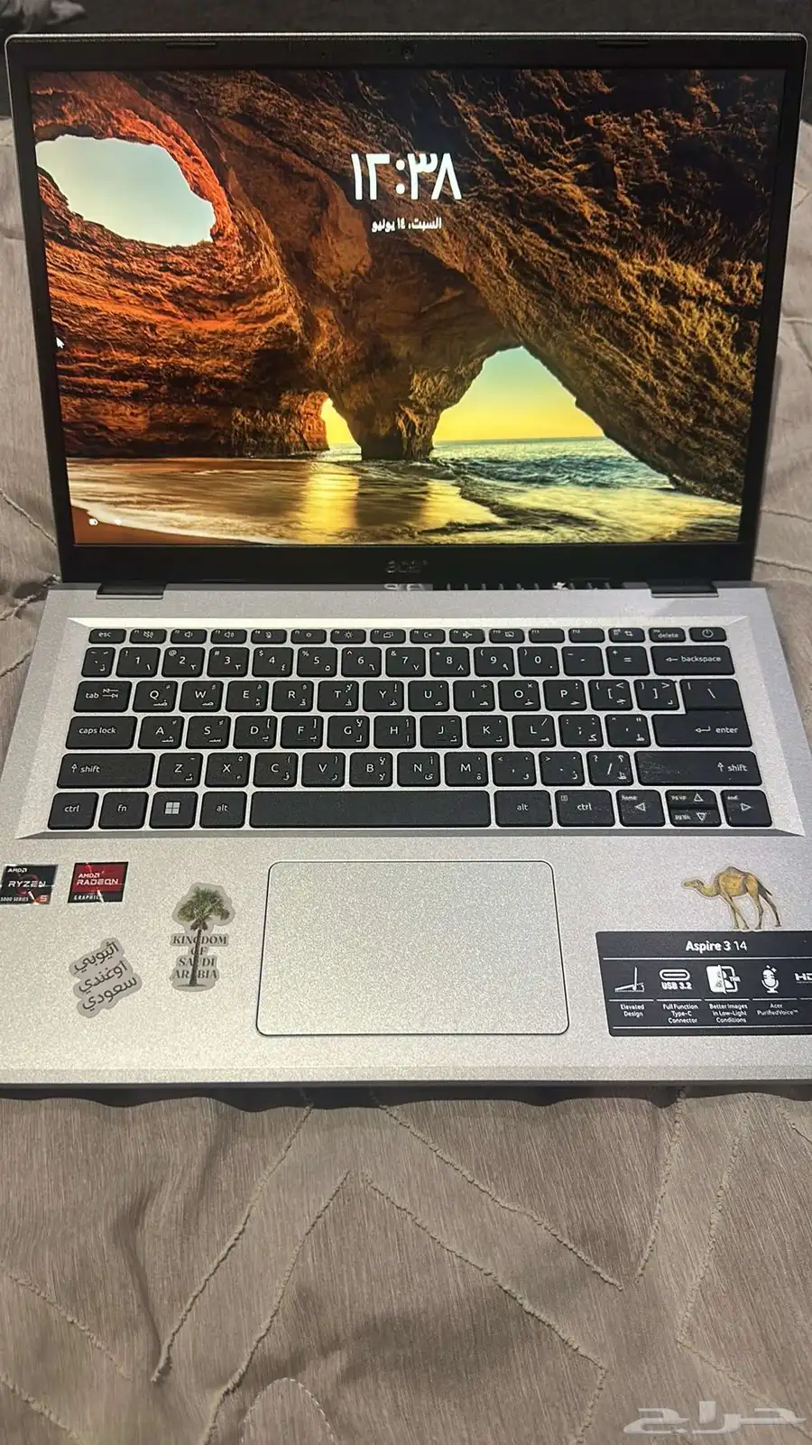 الاب توب ايسر كود3 جيل 14 غراض موجوده كلها 0