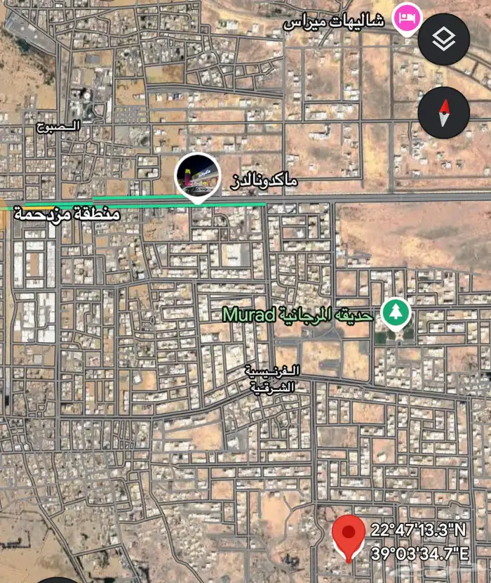 ارض سكنية على شارعين رابغ 3
