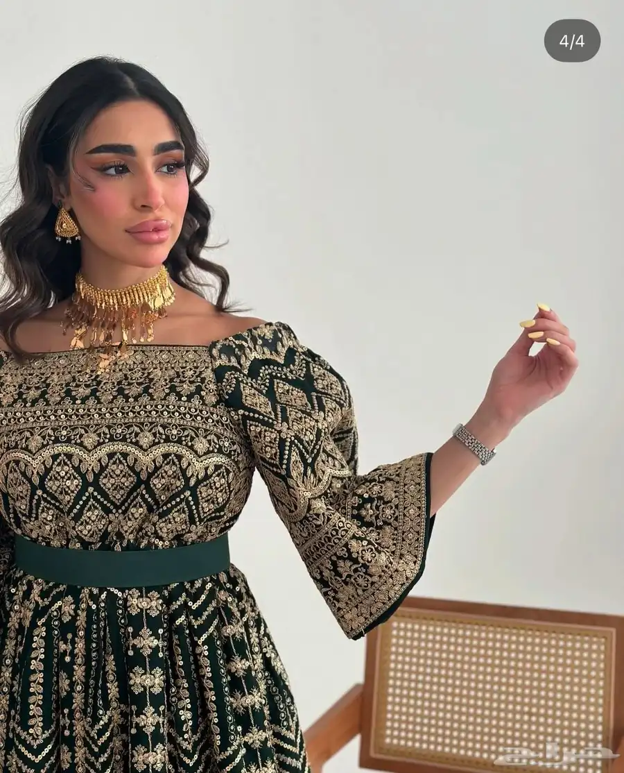 فستان شعبي  فستان أنيق  فستان ليلة الحنة  جلابية  غمره 2