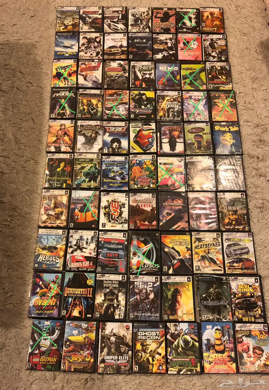 للبيع أشرطة بلايستيشن 1 2 3 4 PSP Xbox one  Xbox 360 3