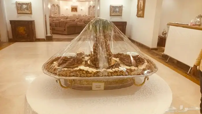 تجهيز صواني التمر والسمن والمضير 15