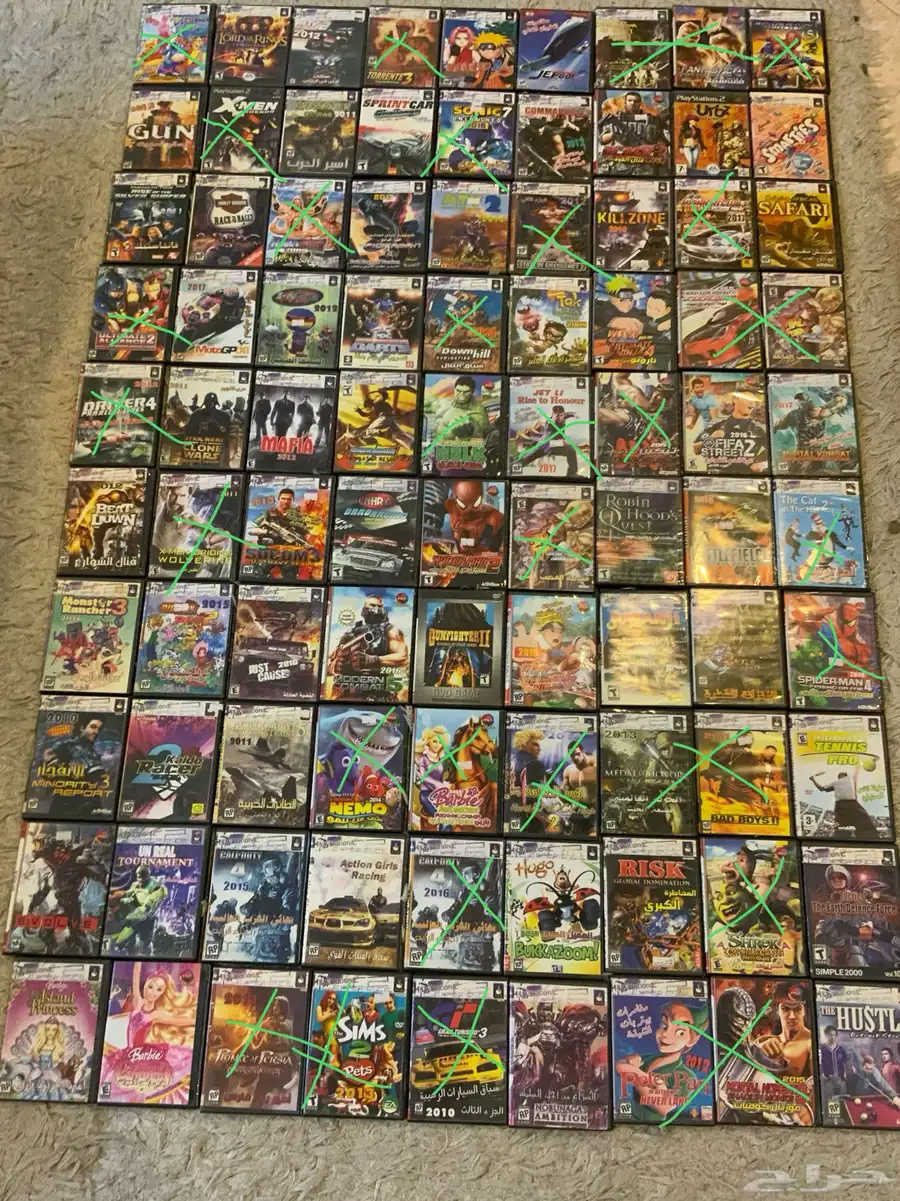 للبيع أشرطة بلايستيشن 1 2 3 4 PSP Xbox one  Xbox 360 1
