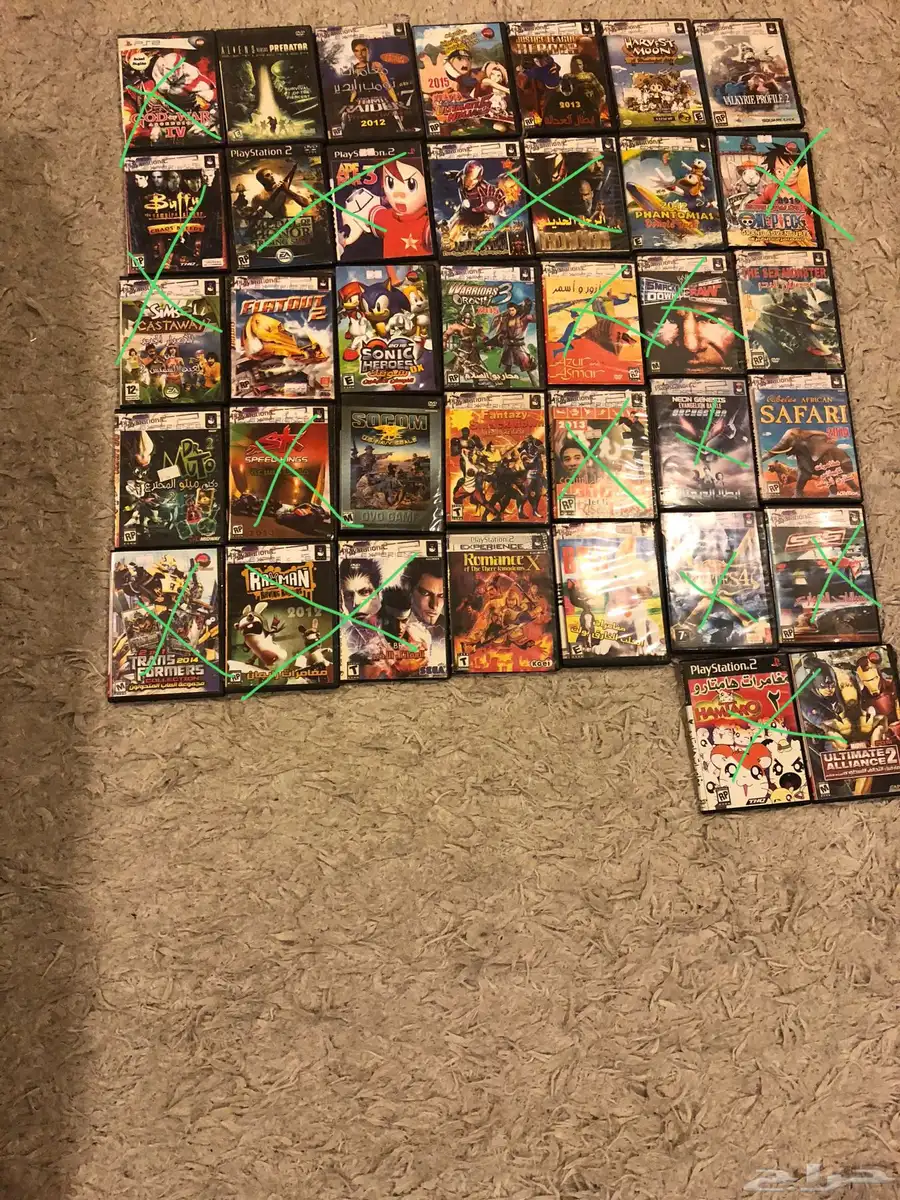 للبيع أشرطة بلايستيشن 1 2 3 4 PSP Xbox one  Xbox 360 5