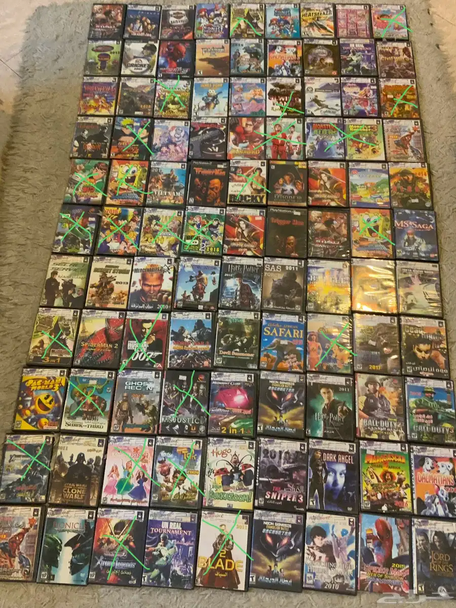للبيع أشرطة بلايستيشن 1 2 3 4 PSP Xbox one  Xbox 360 2