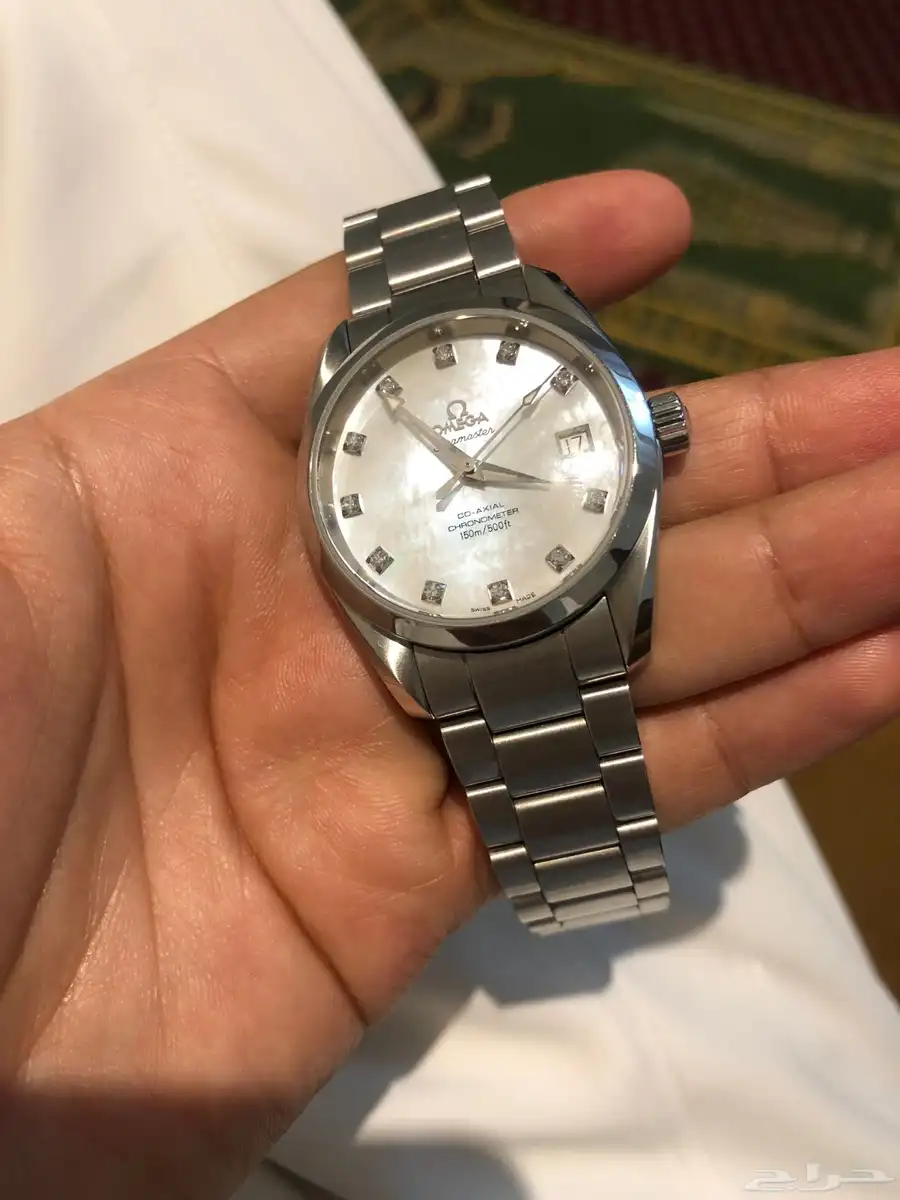 ساعة اوميقا سماستر مينا صدف نادره اصلية 0