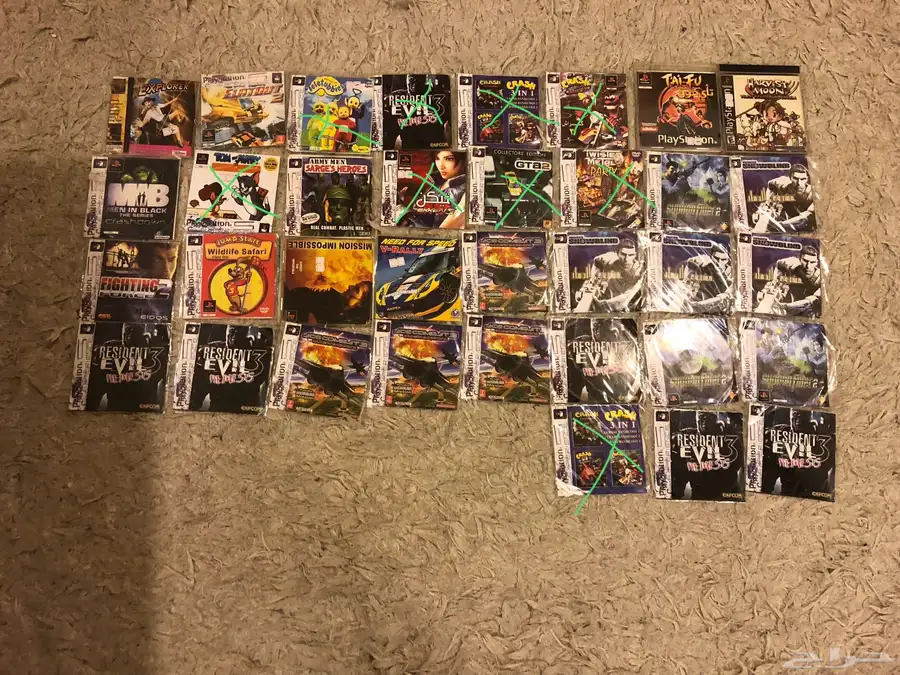للبيع أشرطة بلايستيشن 1 2 3 4 PSP Xbox one  Xbox 360 7