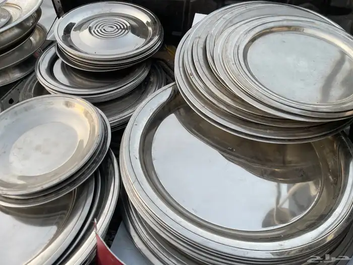 صحون سراويس أستيل و حافضات ميز وبوادي المنيومو قدر ألمنيوم 4
