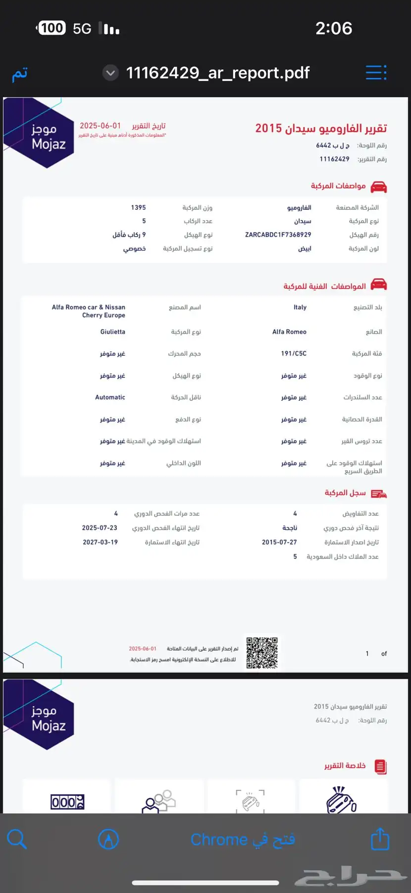الفاروميو جوليتا QV 18