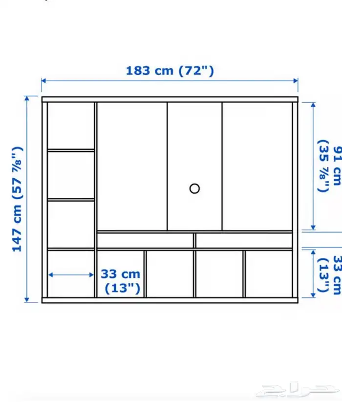 دولاب ايكيا شبه جديد 1