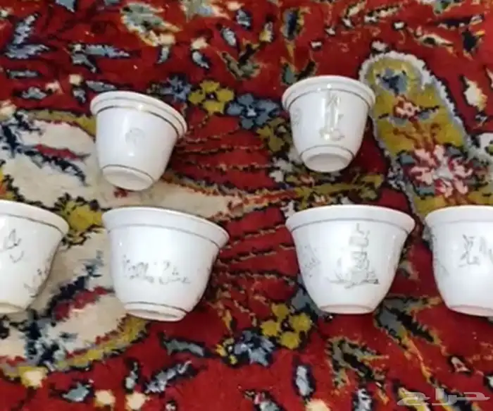 فناجيل مذهبة بعبارات تراث ونادرة جدا  وأحجام صغيره وكبيرة 34