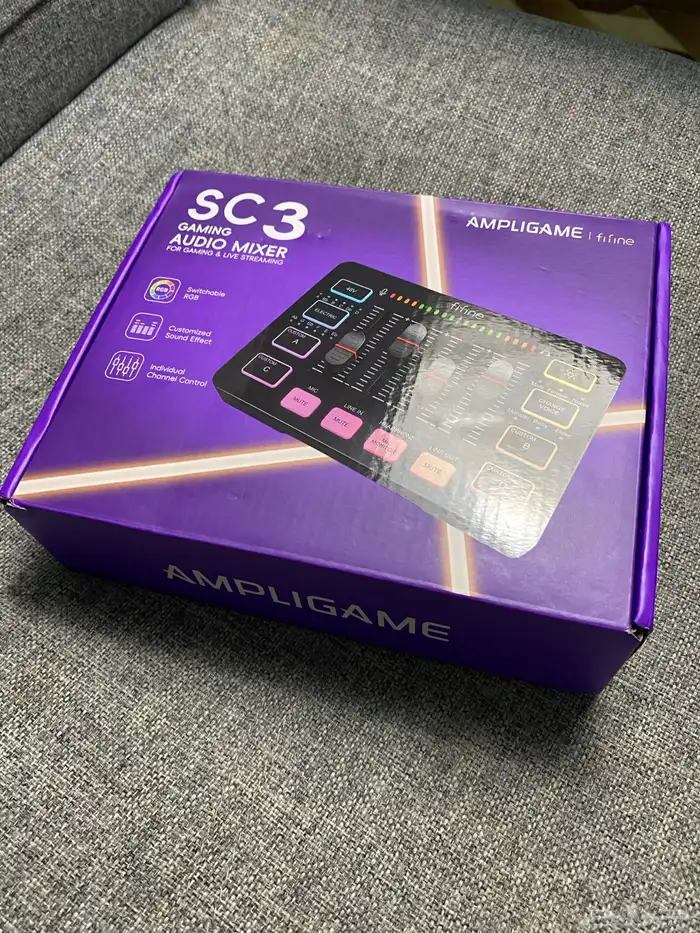 ميكسر Fifine SC3 جديد لم يستخدم لون ابيض و اسود 0