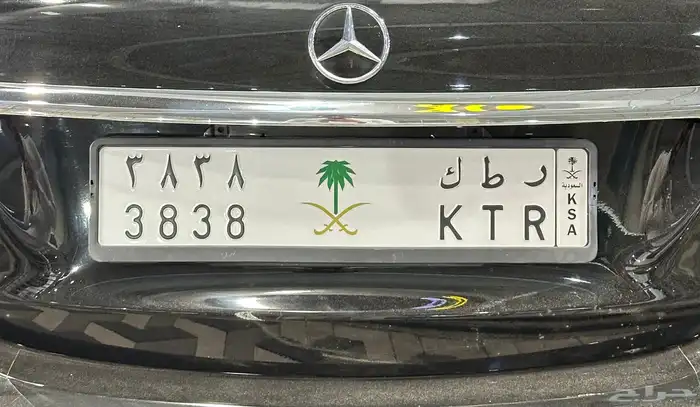 لوحه مميزه للبيع ( ر ط ك 3838 ) بشعار سيف ونخله ملون 0