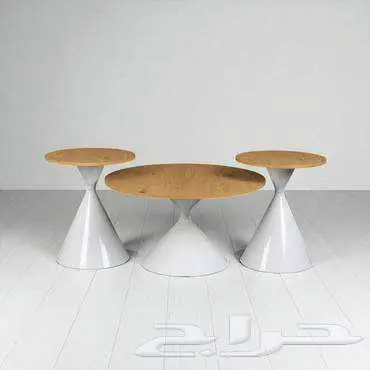 طقم طاولات خدمة سطح خشب أنيق متوفر بعدة ألوان (( جديد )) 0