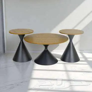 طقم طاولات خدمة سطح خشب أنيق متوفر بعدة ألوان (( جديد )) 1