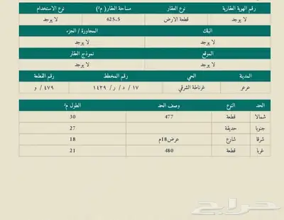 ارض للبيع 625 0