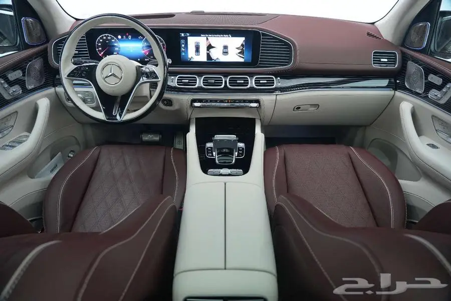 مرسيدس مايباخ GLS 600 موديل 2025 أصفار خليجي أخضر ذهبي 6