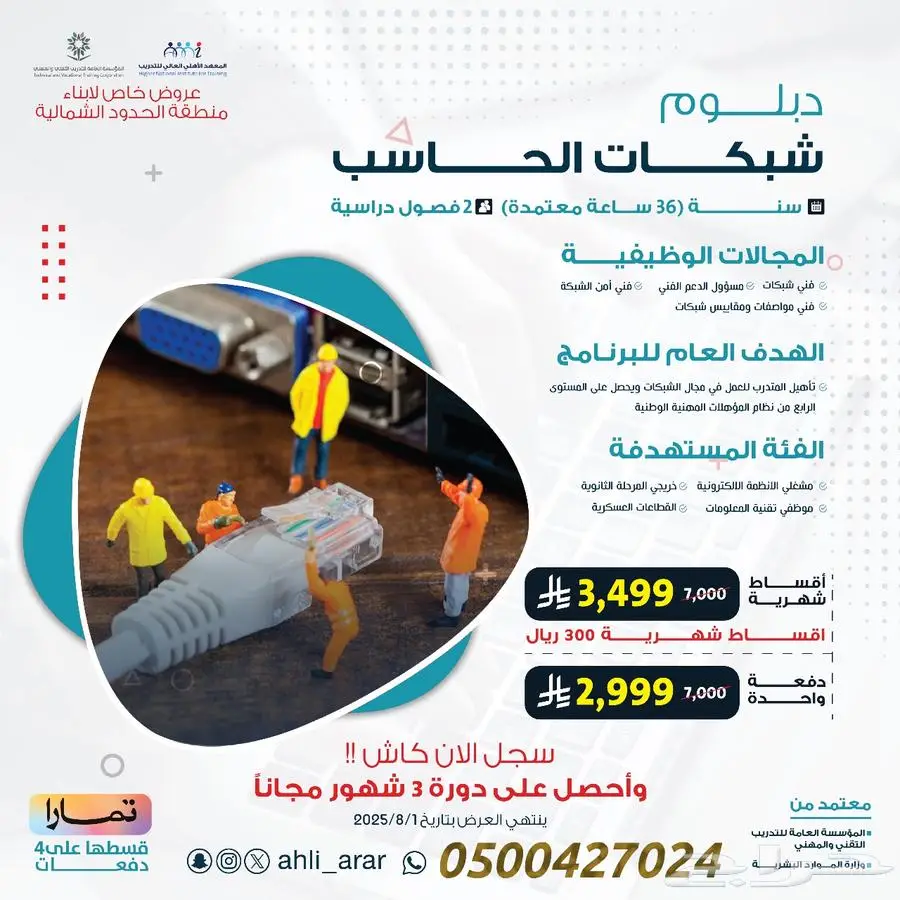 عرض خاص دبلومات باقساط شهرية 300 ريال  المعهد الاهلي 0