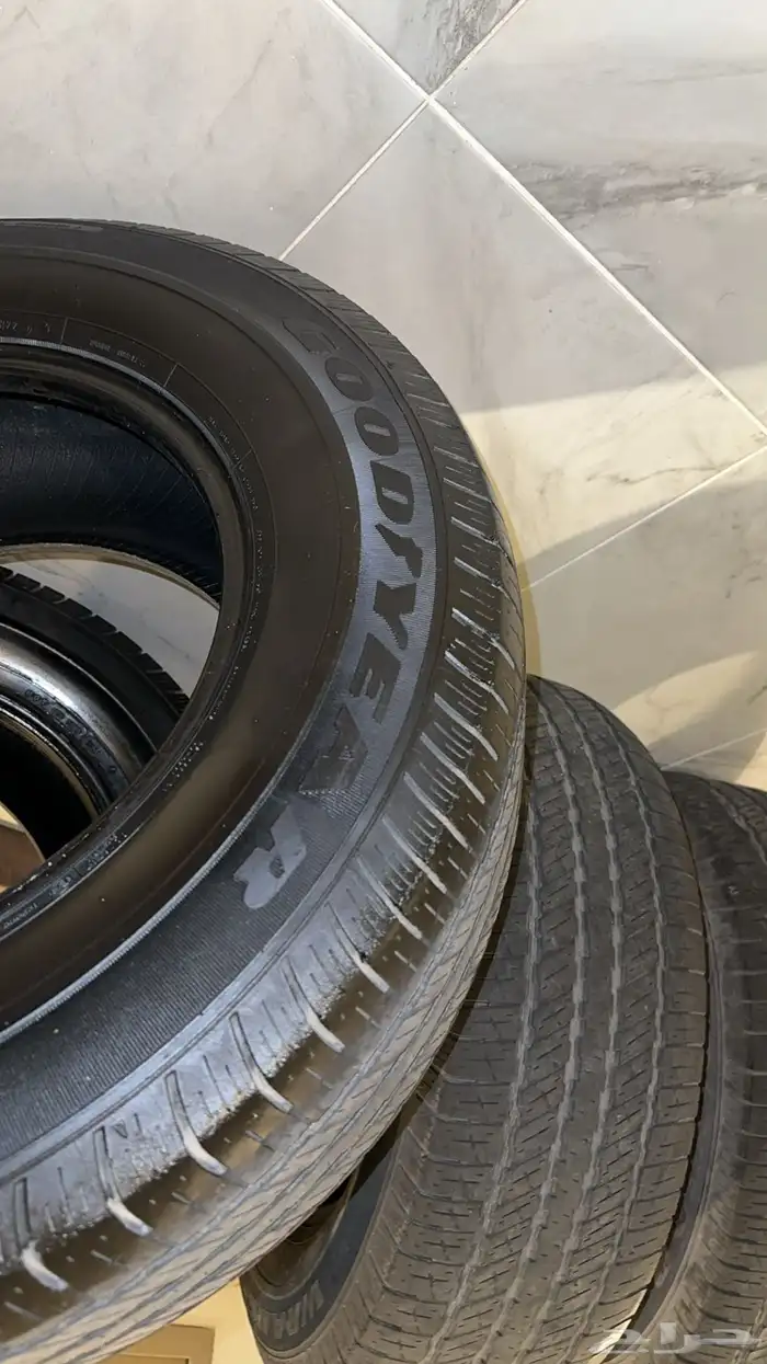 طقم كفرات جوديير تاهو شبه جديد و نظيف 0