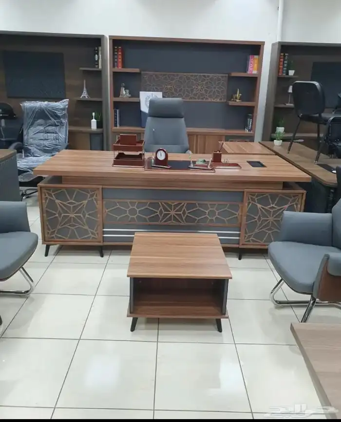 Manager modern office tables white offices L shape offices 31