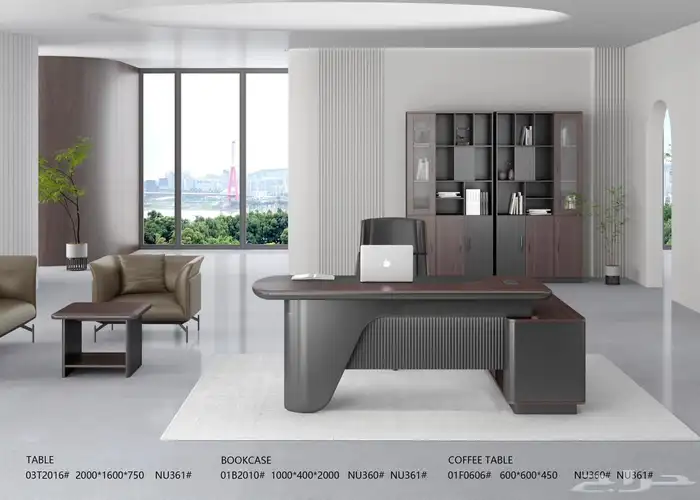 Manager modern office tables white offices L shape offices 37