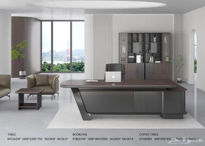 Manager modern office tables white offices L shape offices 24